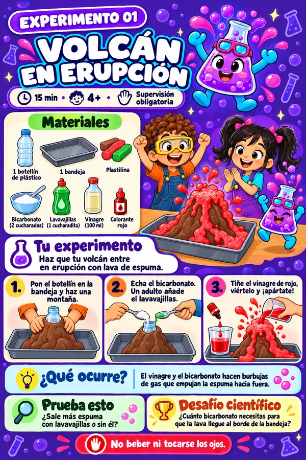 Página de actividad: Volcán en erupción