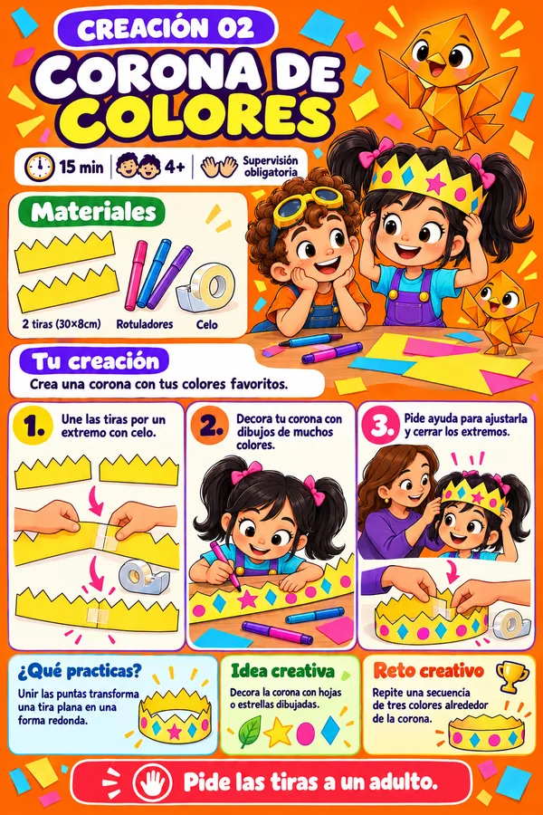 Página de actividad: Corona de colores