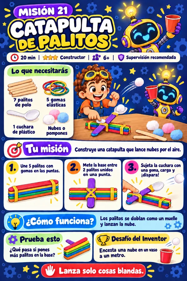 Página de actividad: Catapulta de palitos