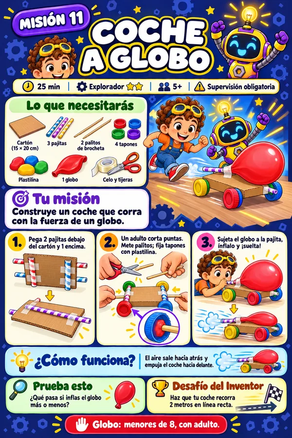 Página de actividad: Coche a globo